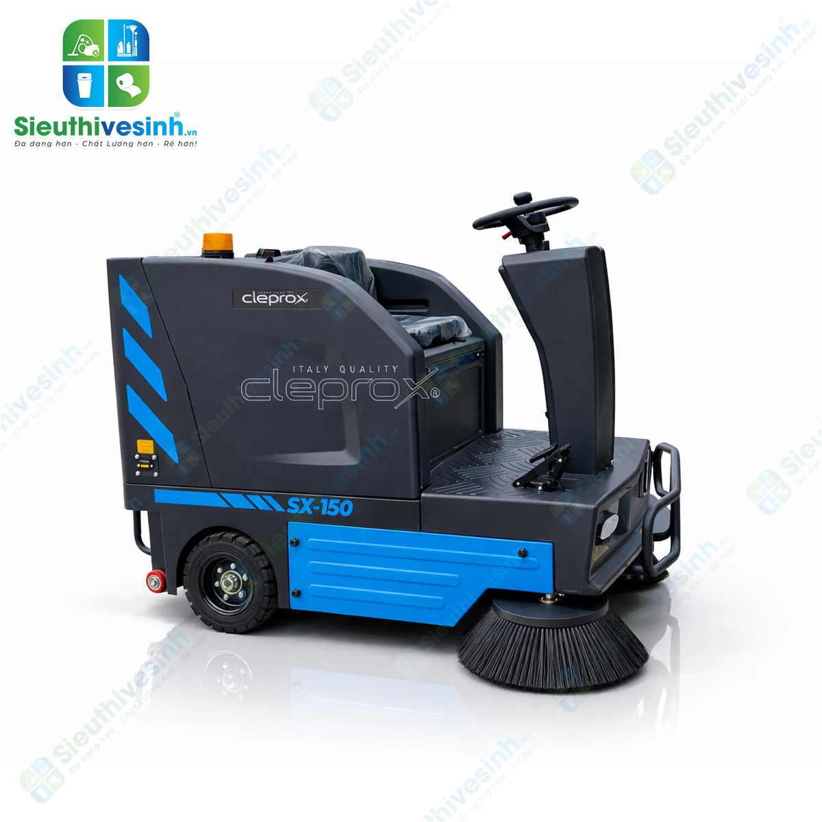 máy quét rác ngồi lái cleprox sx-150