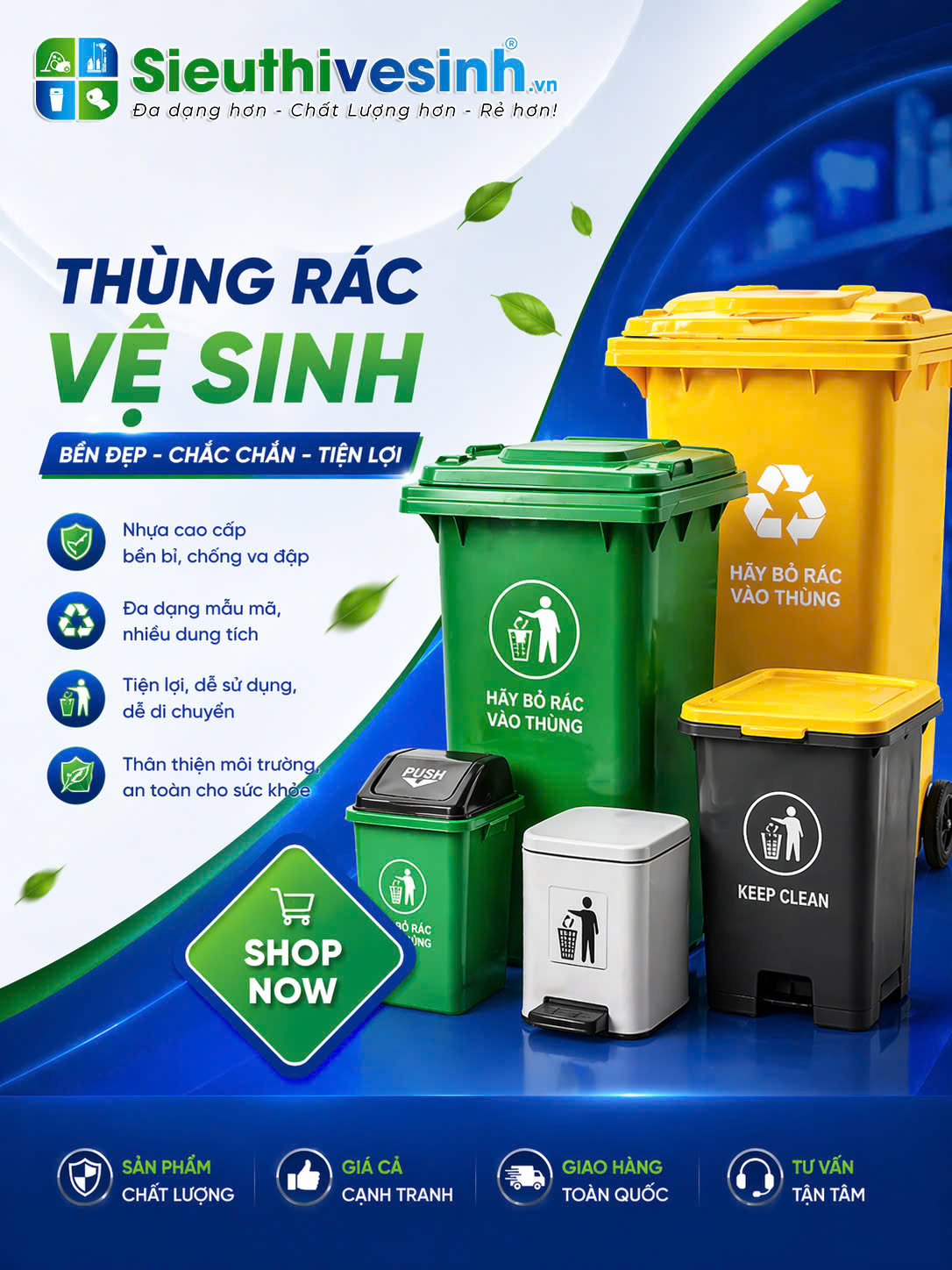 thùng rác vệ sinh