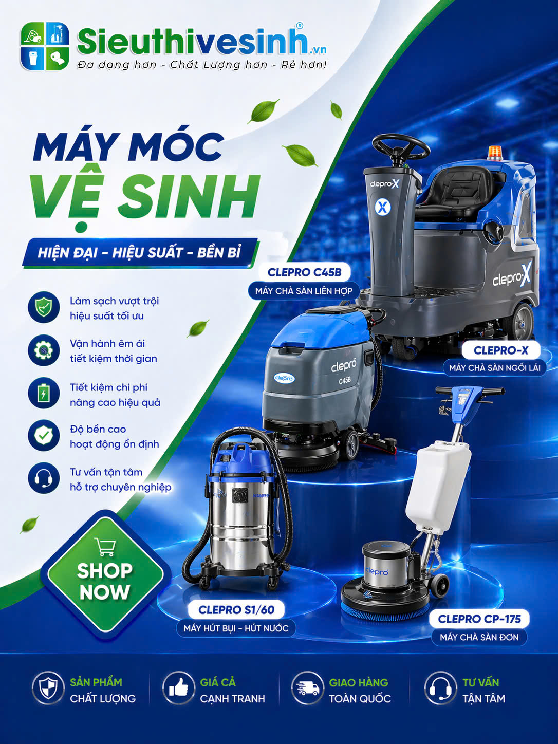 máy móc vệ sinh