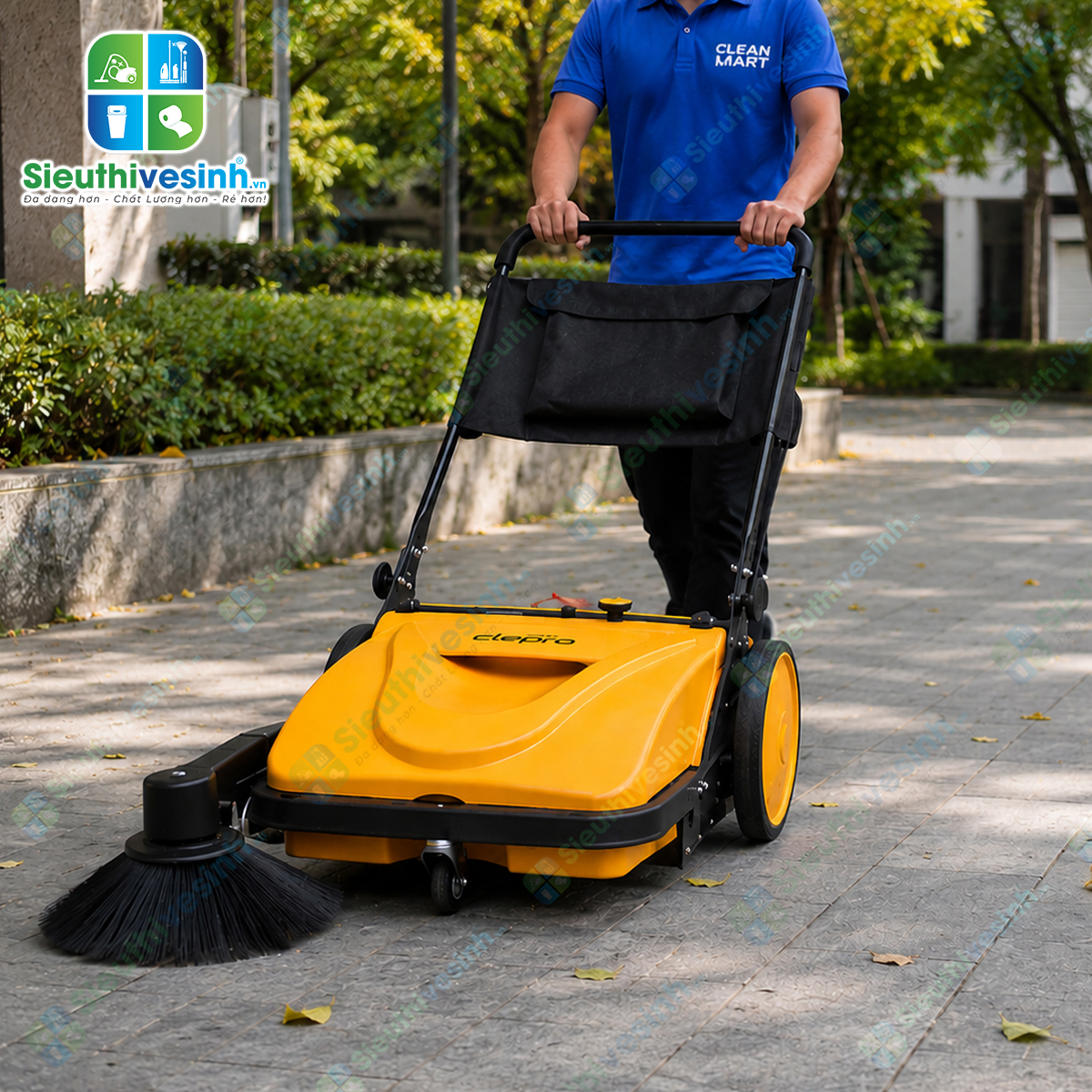 Máy quét đường đẩy tay Clepro CW-760/1