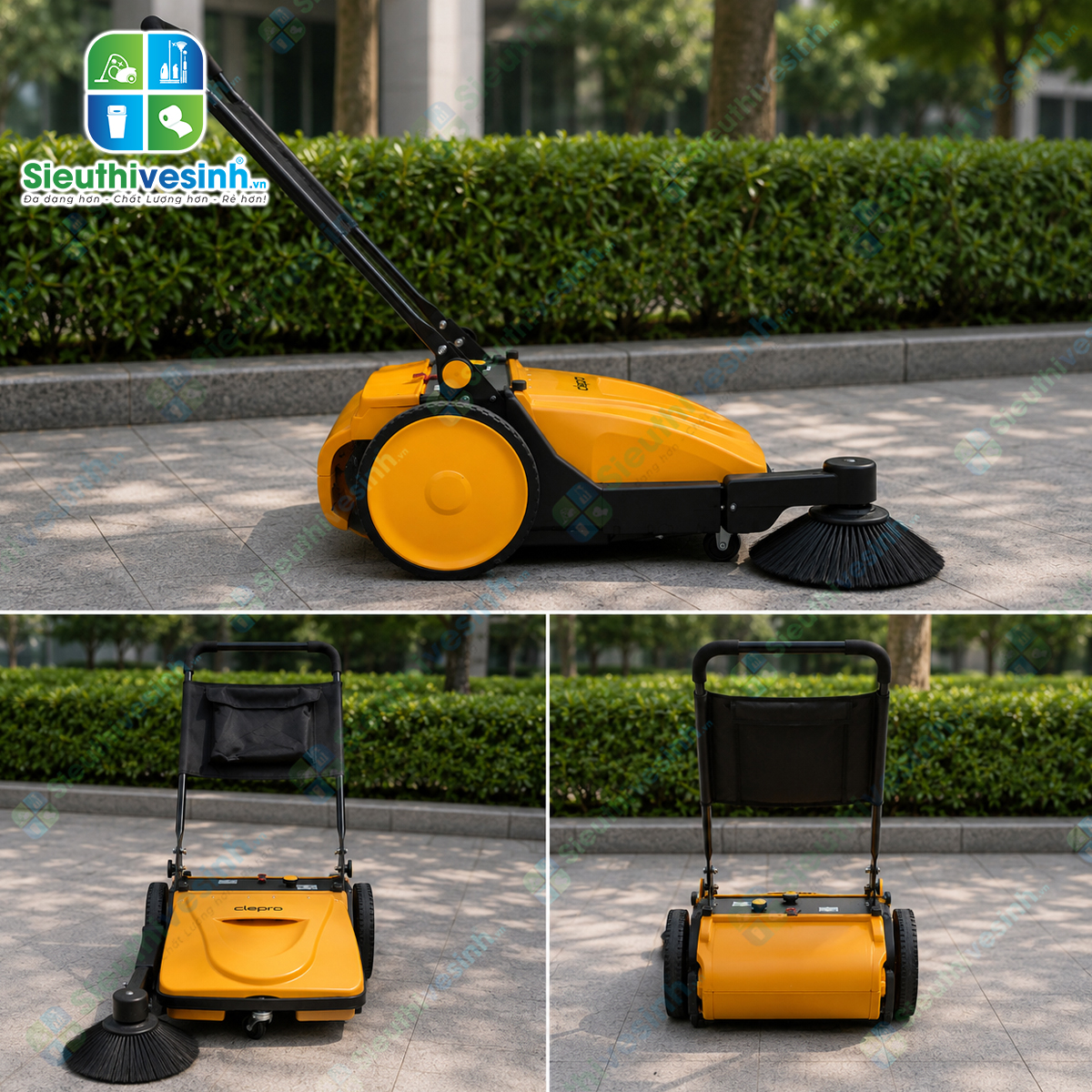 Máy quét đường đẩy tay Clepro CW-760/1
