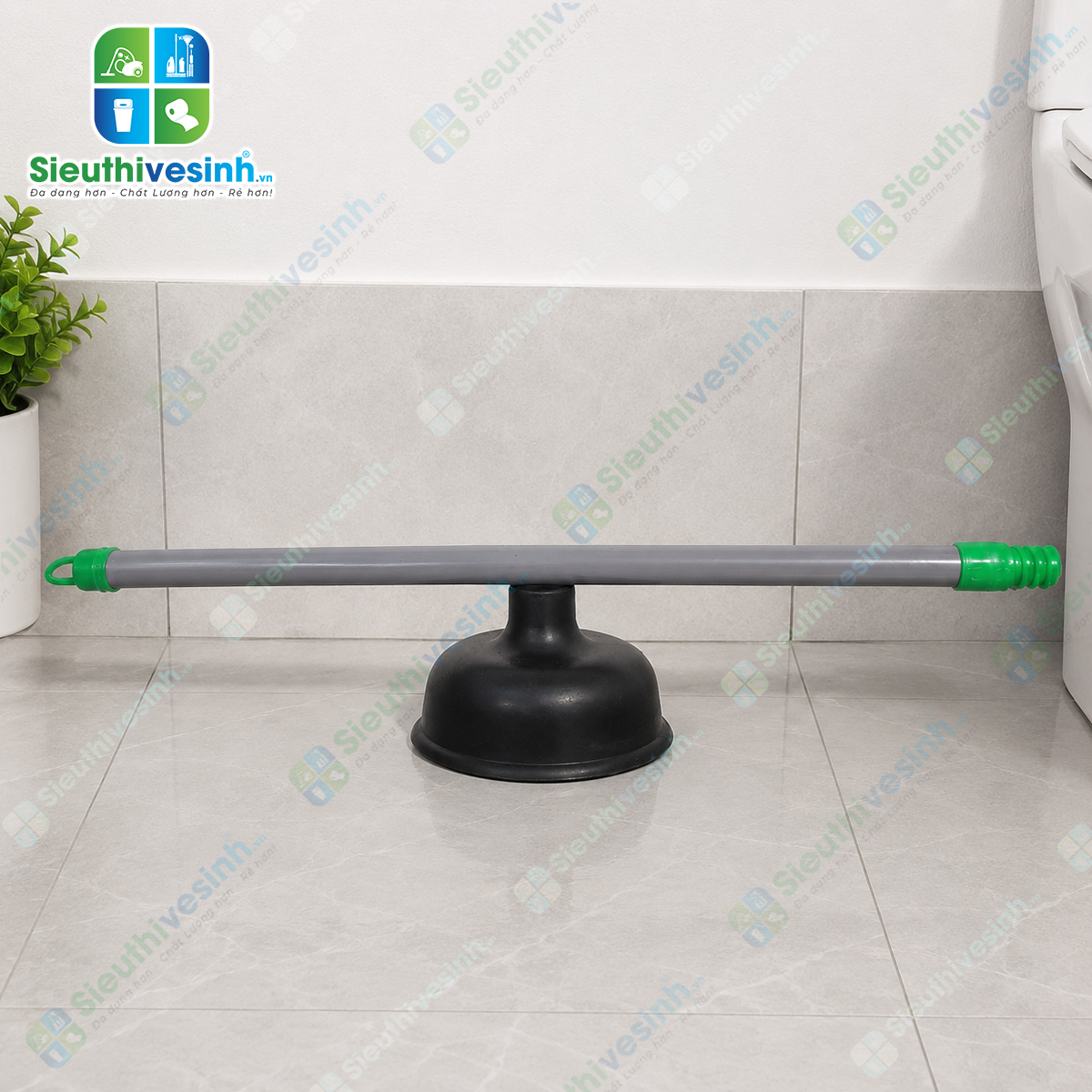 Cây thụt bồn cầu đa năng giúp xử lý nhanh các tình trạng nghẹt bồn cầu, lavabo và đường ống thoát nước mà không cần sử dụng hóa chất.