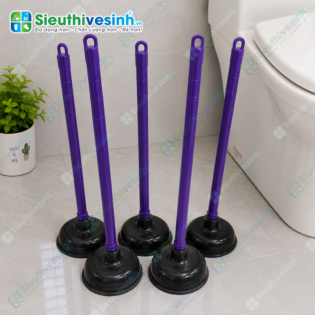 Cây thụt bồn cầu đa năng giúp xử lý nhanh các tình trạng nghẹt bồn cầu, lavabo và đường ống thoát nước mà không cần sử dụng hóa chất.