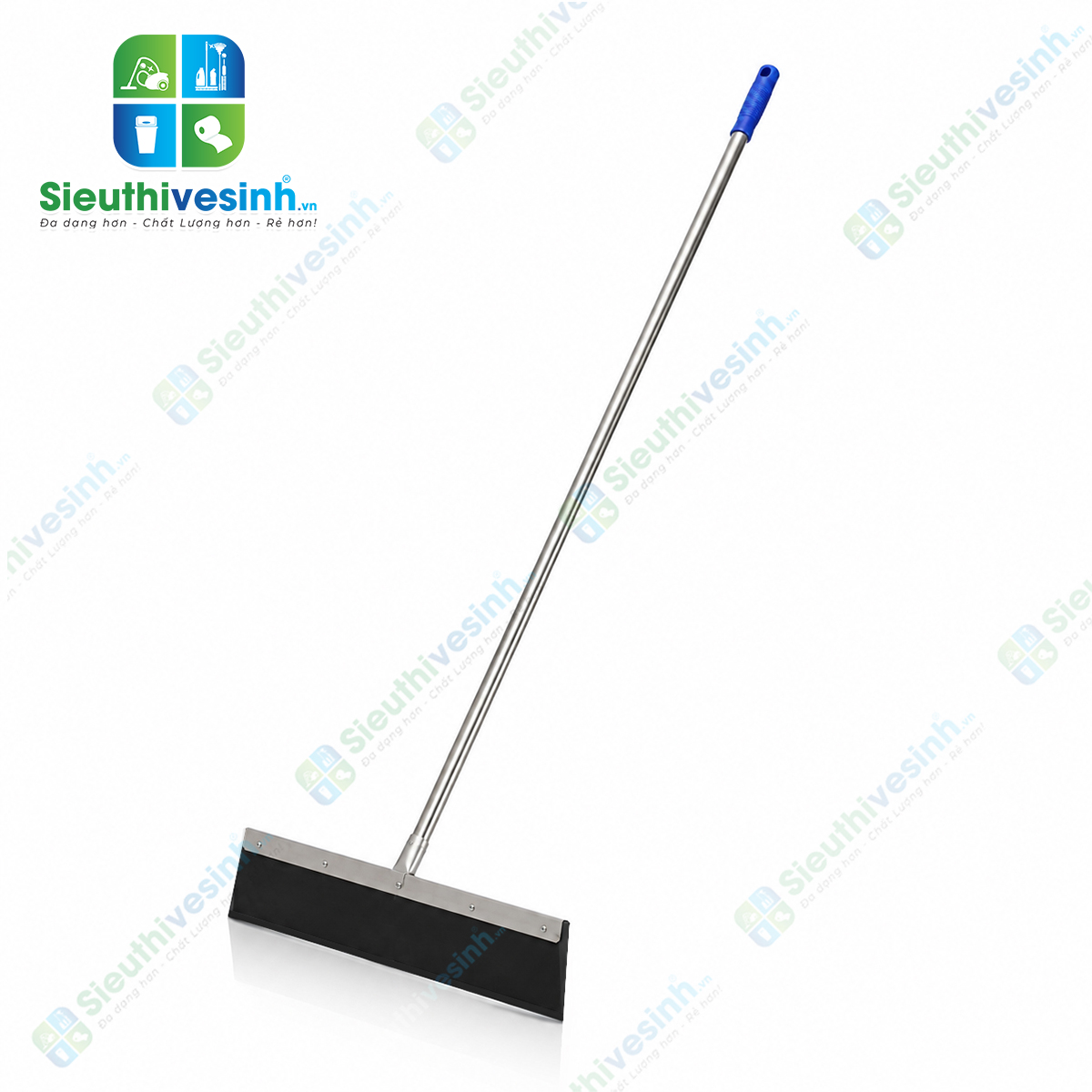 Cây cào nước sàn nhà đầu inox 45cm với lưỡi cao su mềm, giúp gạt và gom nước nhanh chóng, tiện lợi cho nhiều môi trường vệ sinh