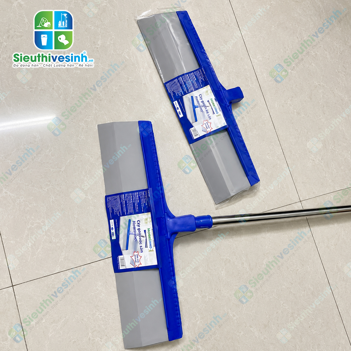 Cây gạt nước sàn Homeinno giúp gạt nhanh nước bẩn và nước đọng, hỗ trợ làm khô sàn hiệu quả