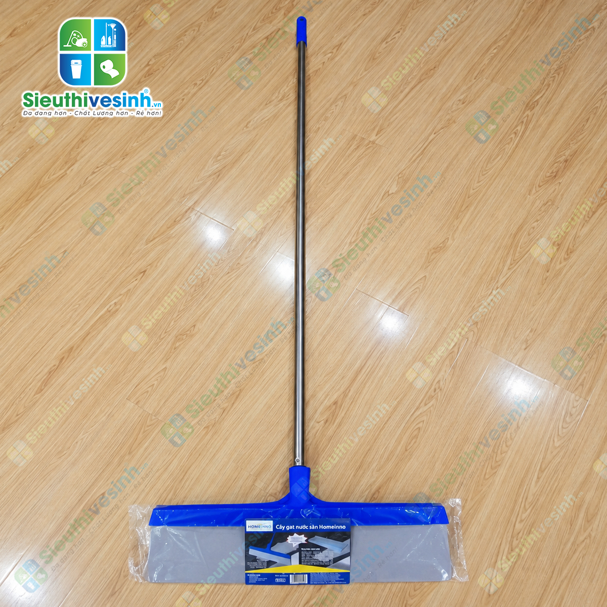 Cây gạt nước sàn Homeinno giúp gạt nhanh nước bẩn và nước đọng, hỗ trợ làm khô sàn hiệu quả