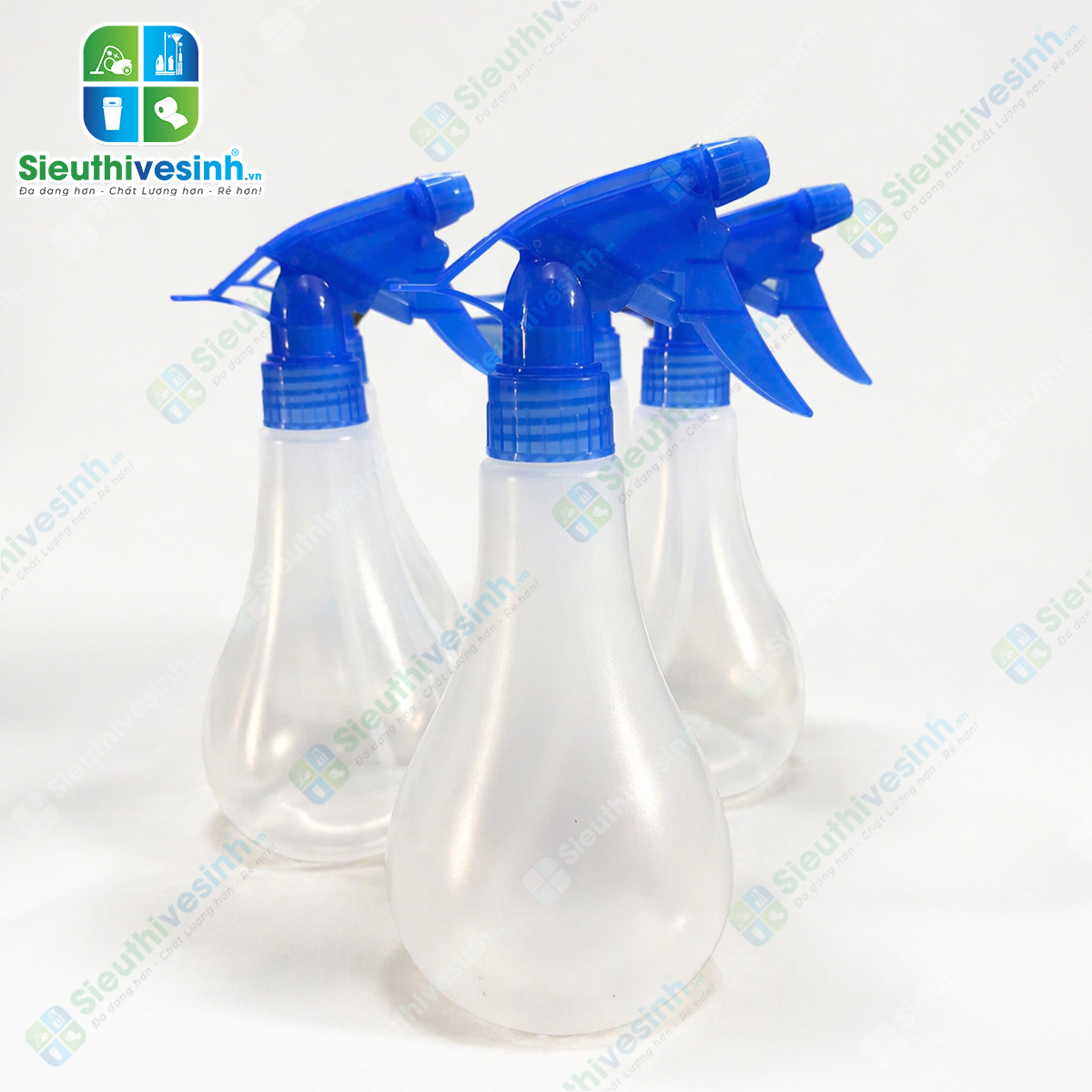 Bình xịt nước vòi xanh dung tích 500ml với đầu phun điều chỉnh tia và sương, phù hợp xịt nước, hóa chất vệ sinh và dung dịch khử khuẩn.
