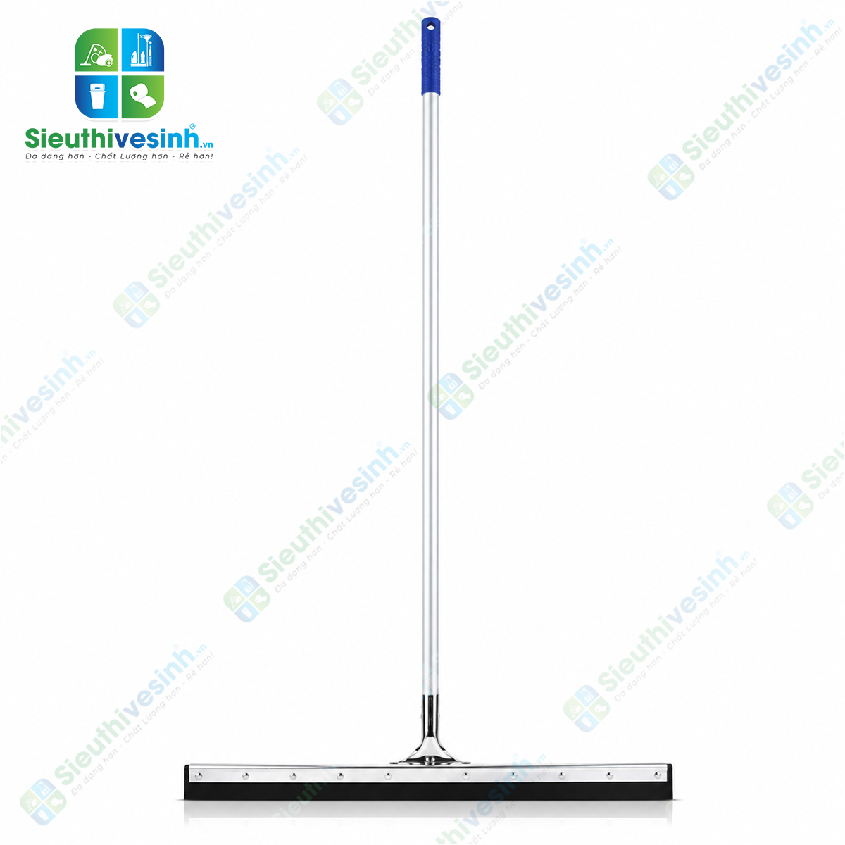 Cây gạt nước sàn nhà cán nhôm bản 75cm với lưỡi cao su bản rộng, giúp tăng diện tích tiếp xúc và gạt nước nhanh chóng trên sàn.