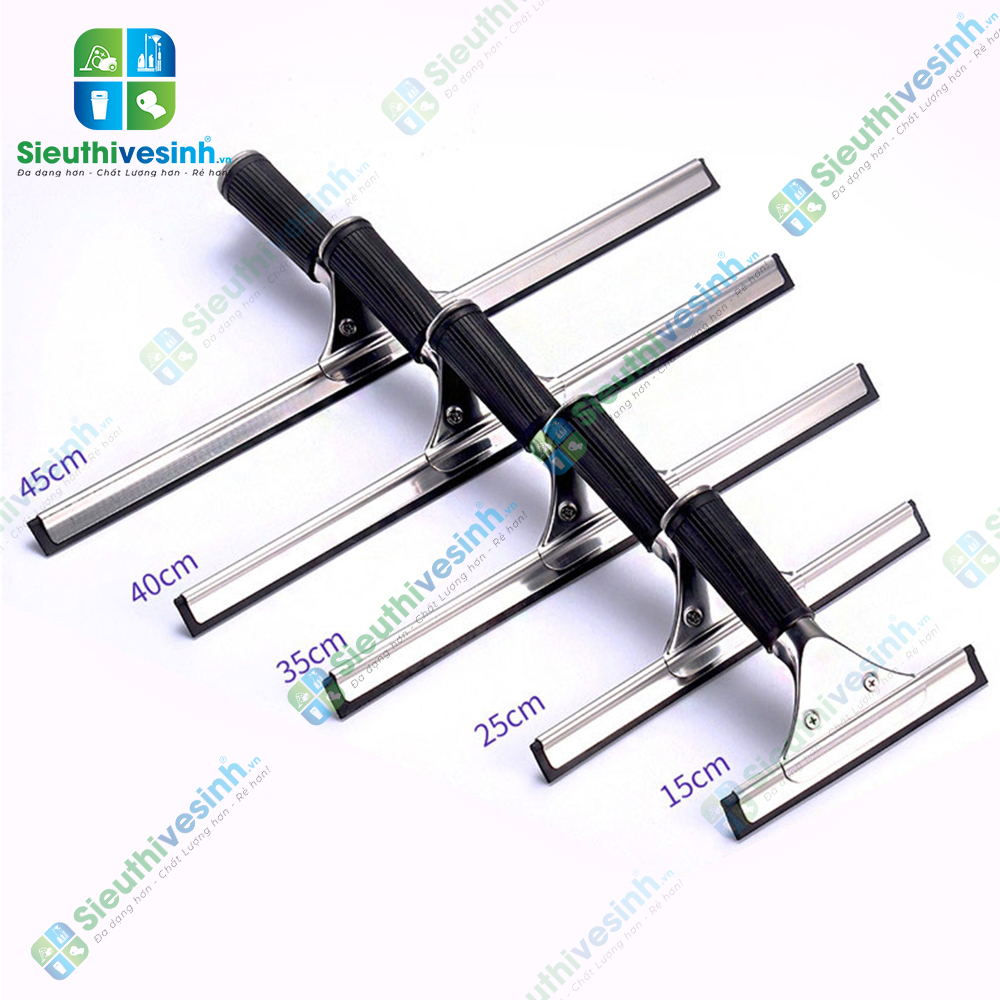 Cây gạt kính inox 35cm, dụng cụ gạt nước cửa kính, vách kính và kính nhà tắm.
