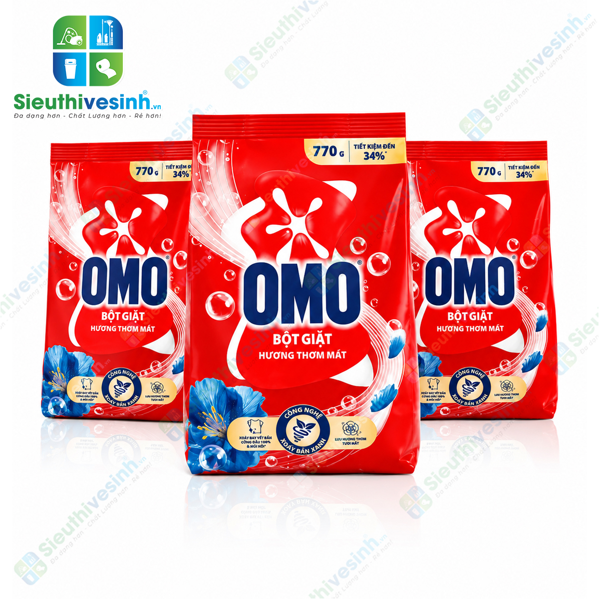 Bột Giặt OMO 770g – sản phẩm giặt tẩy dùng cho nhu cầu làm sạch quần áo hằng ngày