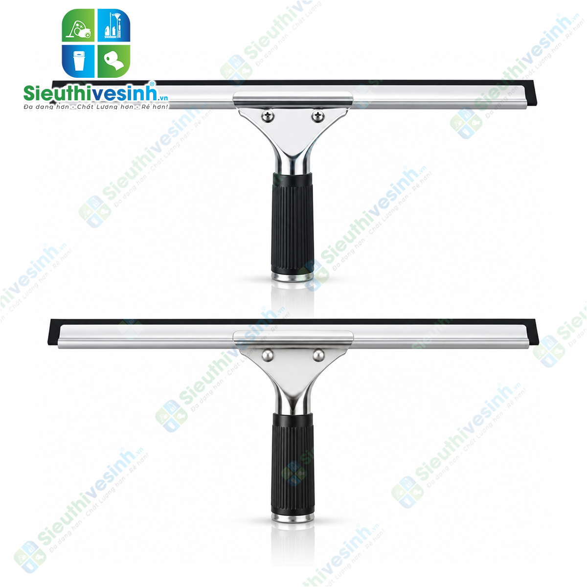 Cây gạt kính inox 35cm, dụng cụ gạt nước cửa kính, vách kính và kính nhà tắm.