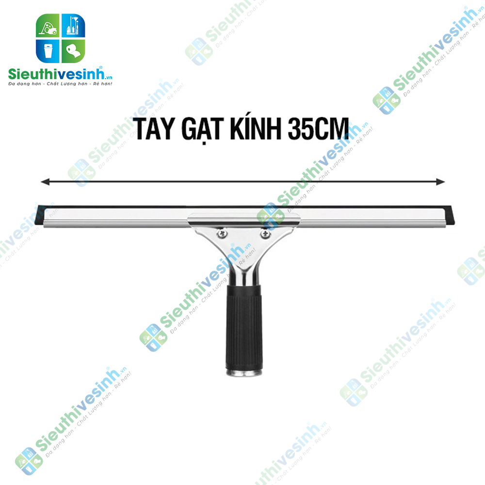 Cây gạt kính inox 35cm, dụng cụ gạt nước cửa kính, vách kính và kính nhà tắm.