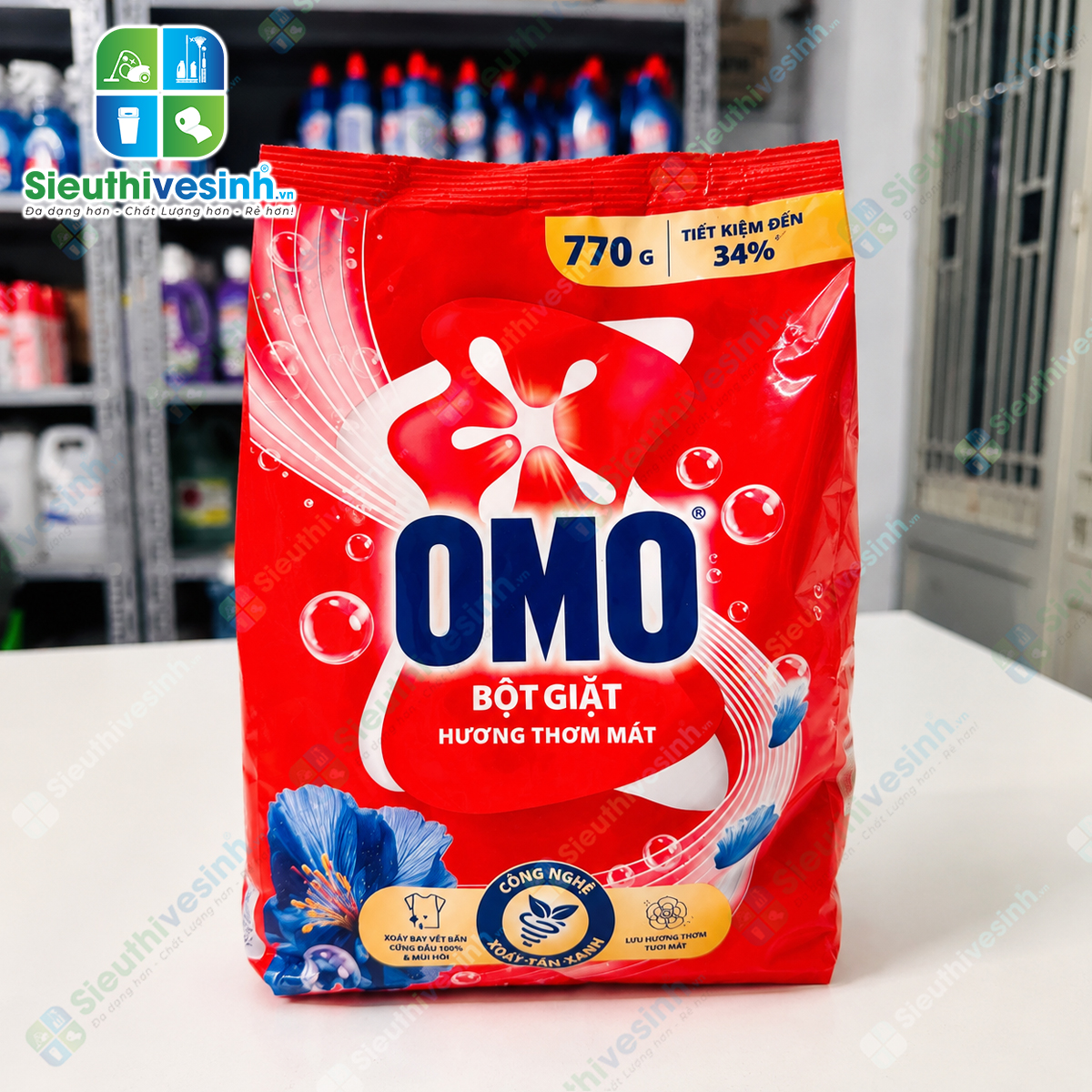 Bột Giặt OMO 770g – sản phẩm giặt tẩy dùng cho nhu cầu làm sạch quần áo hằng ngày