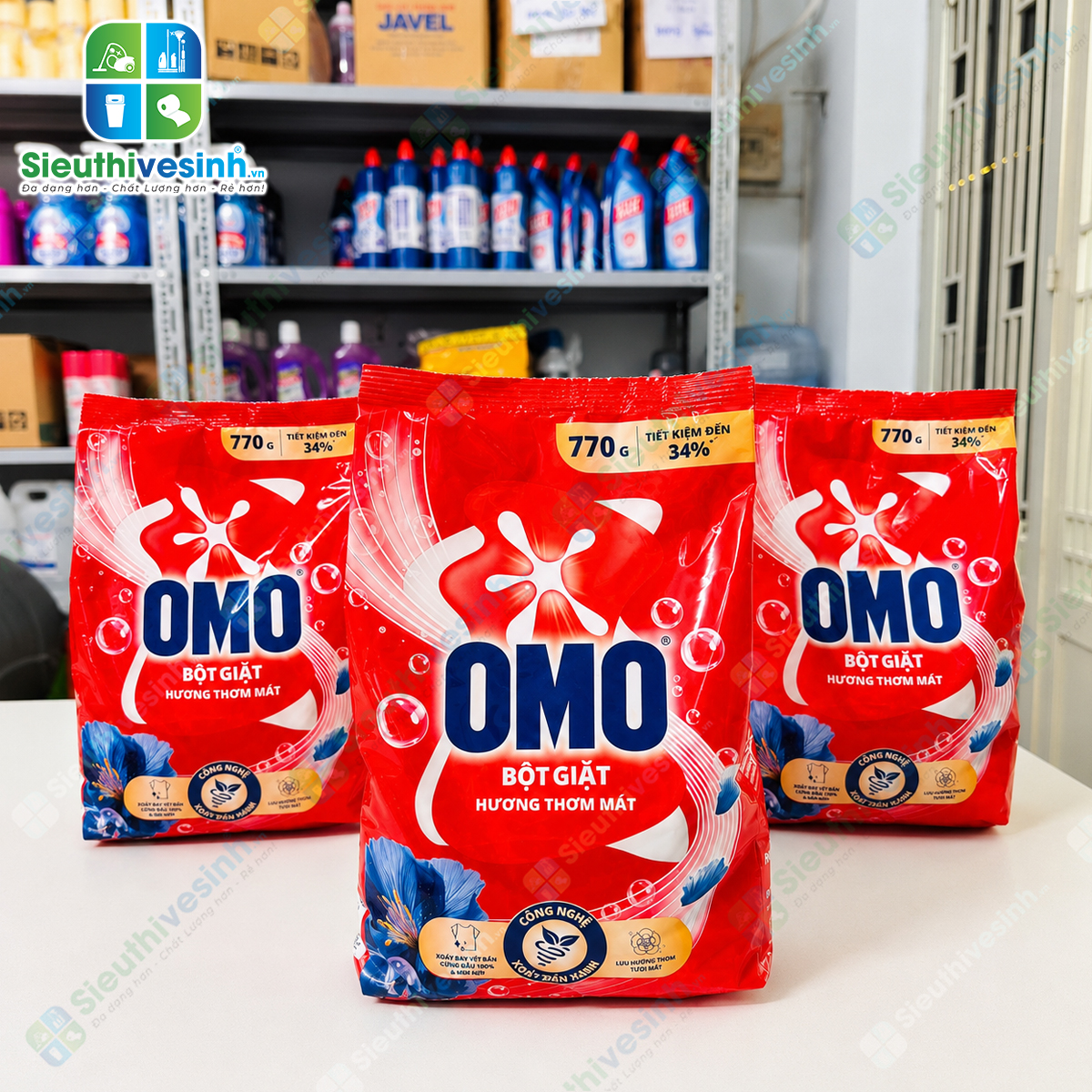 Bột Giặt OMO 770g – sản phẩm giặt tẩy dùng cho nhu cầu làm sạch quần áo hằng ngày
