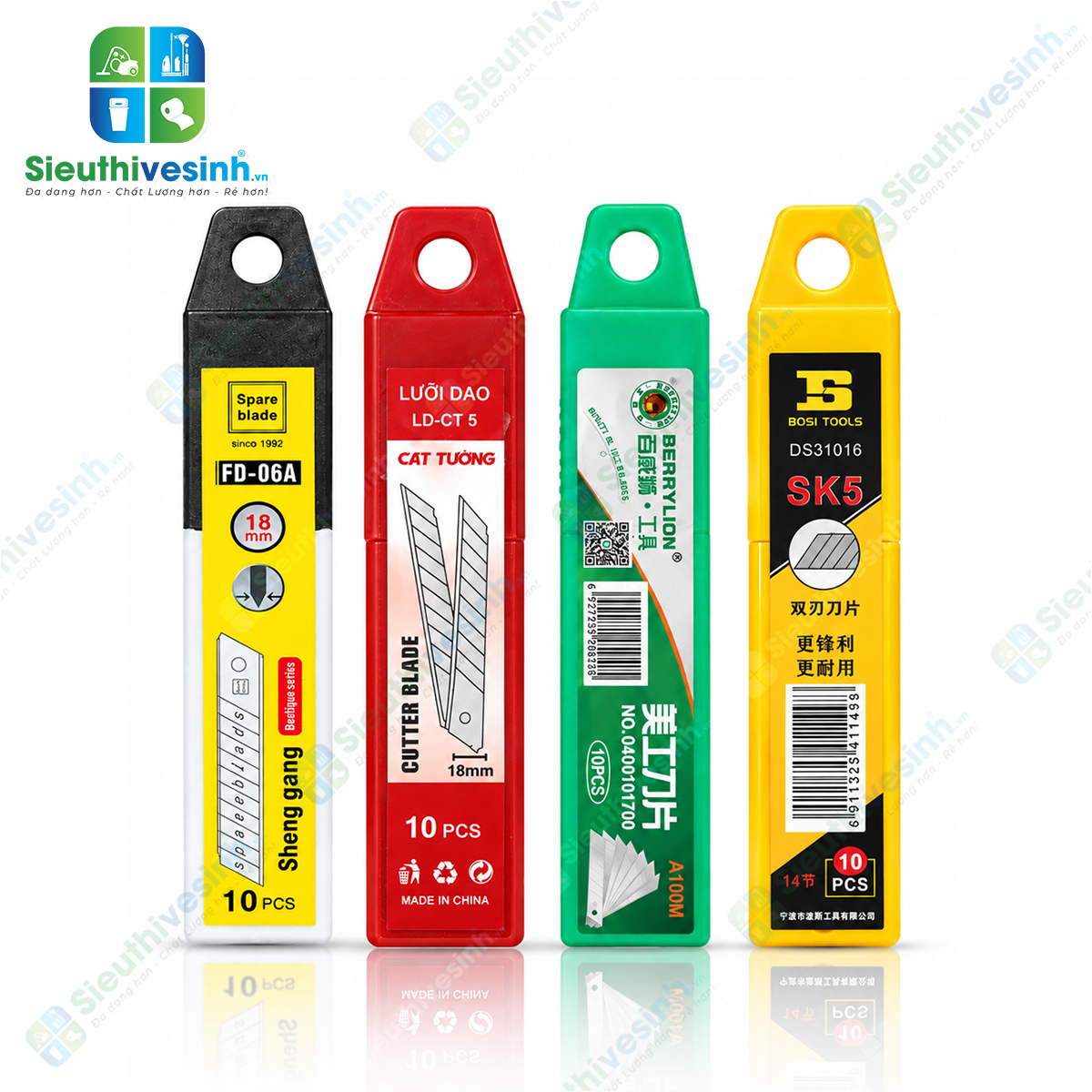 Lưỡi dao thay thế cây sủi, dao rọc giấy – quy cách 1 tuýp, dùng hỗ trợ cạo keo, decal và chất bám trên bề mặt.
