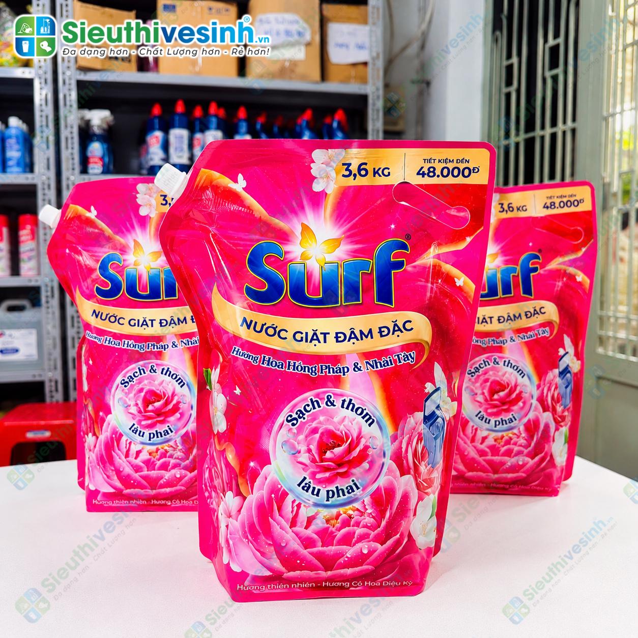 Nước giặt Surf Hương Cỏ Hoa Diệu Kỳ 3.6kg