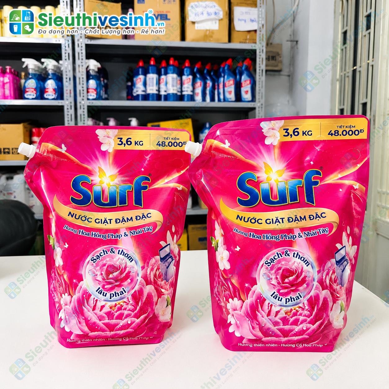 Nước giặt Surf Hương Cỏ Hoa Diệu Kỳ 3.6kg