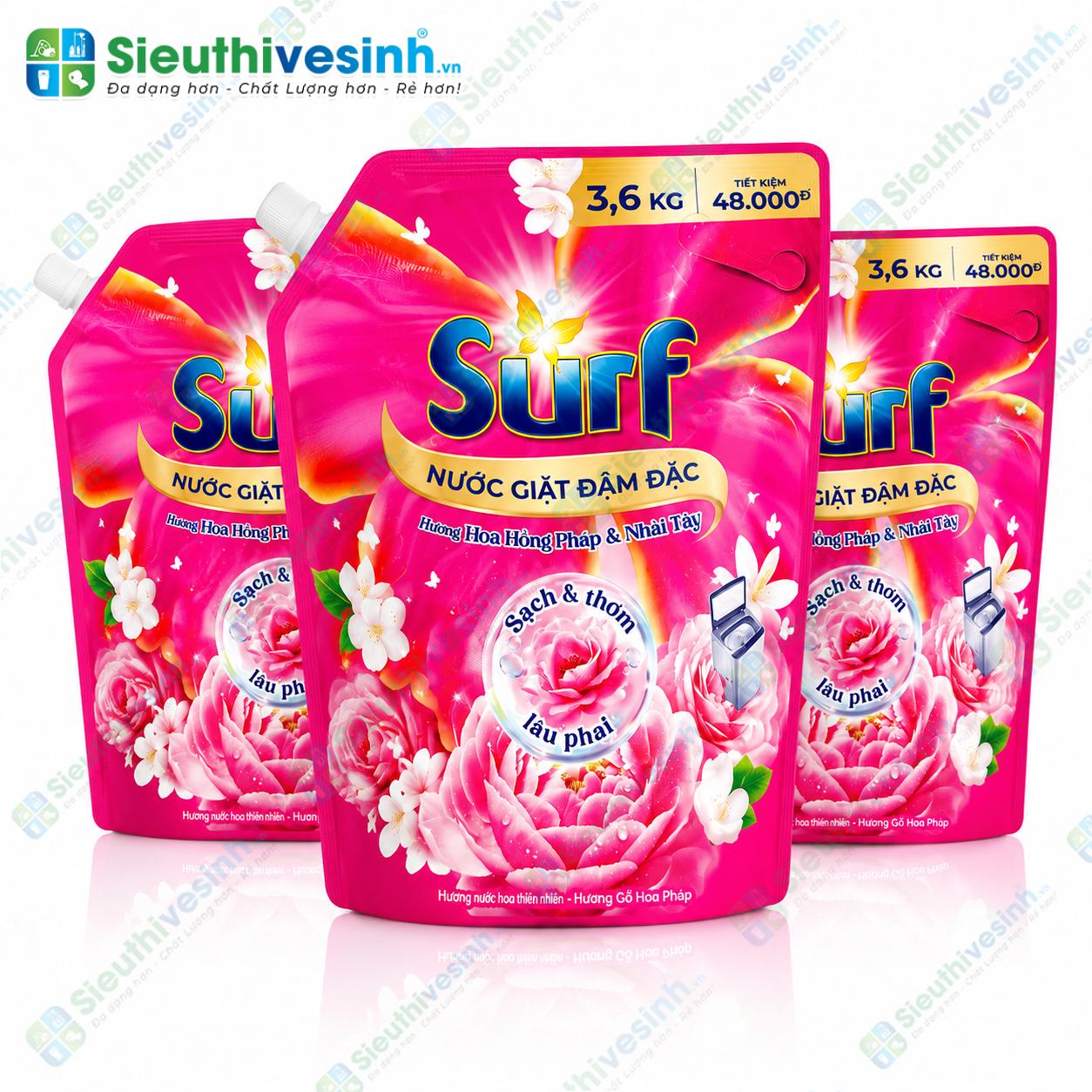 Nước giặt Surf Hương Cỏ Hoa Diệu Kỳ 3.6kg