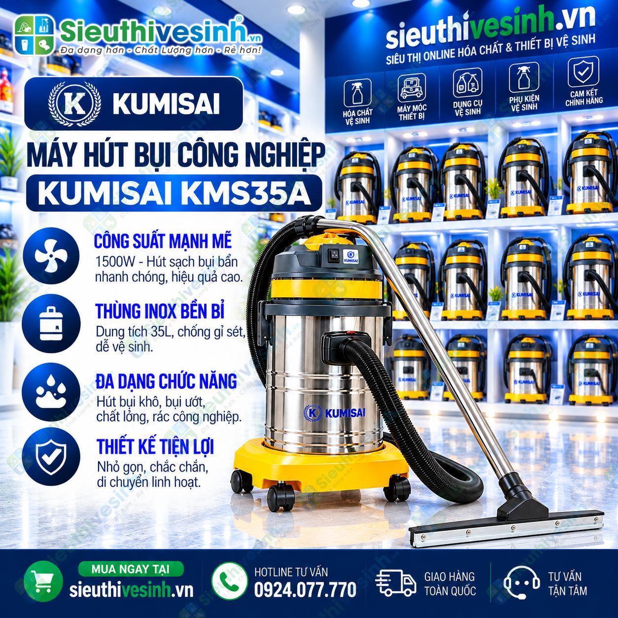 máy hút bụi công nghiệp Kumisai KMS35A