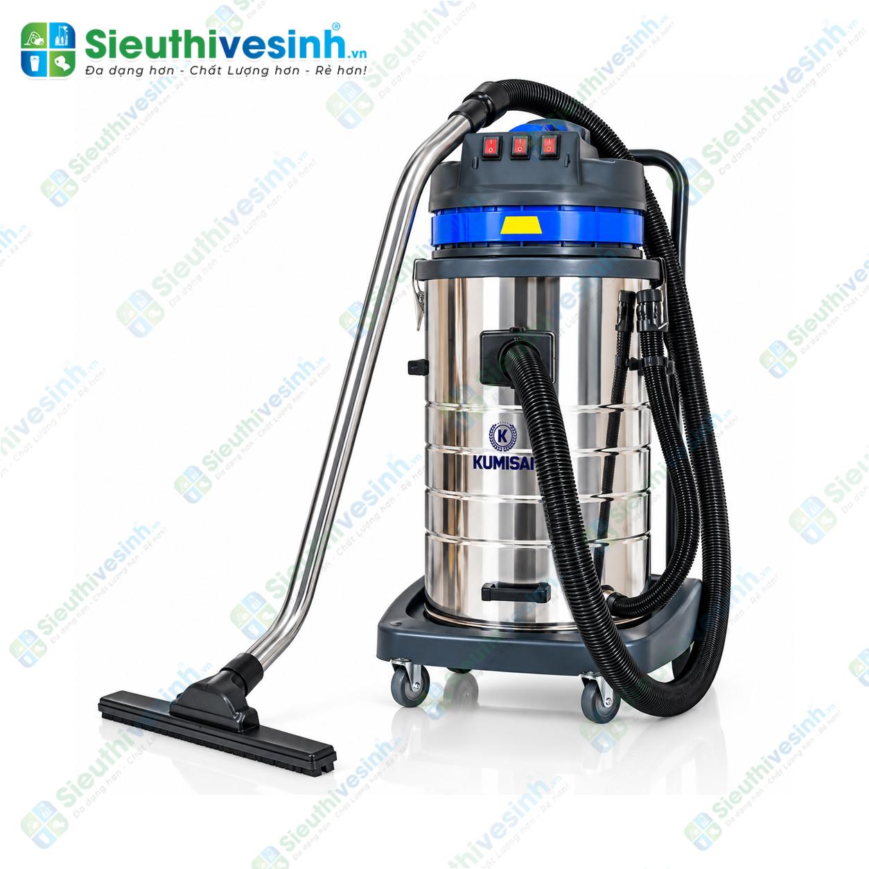Máy hút bụi Kumisai KMS80A thùng inox 80 lít