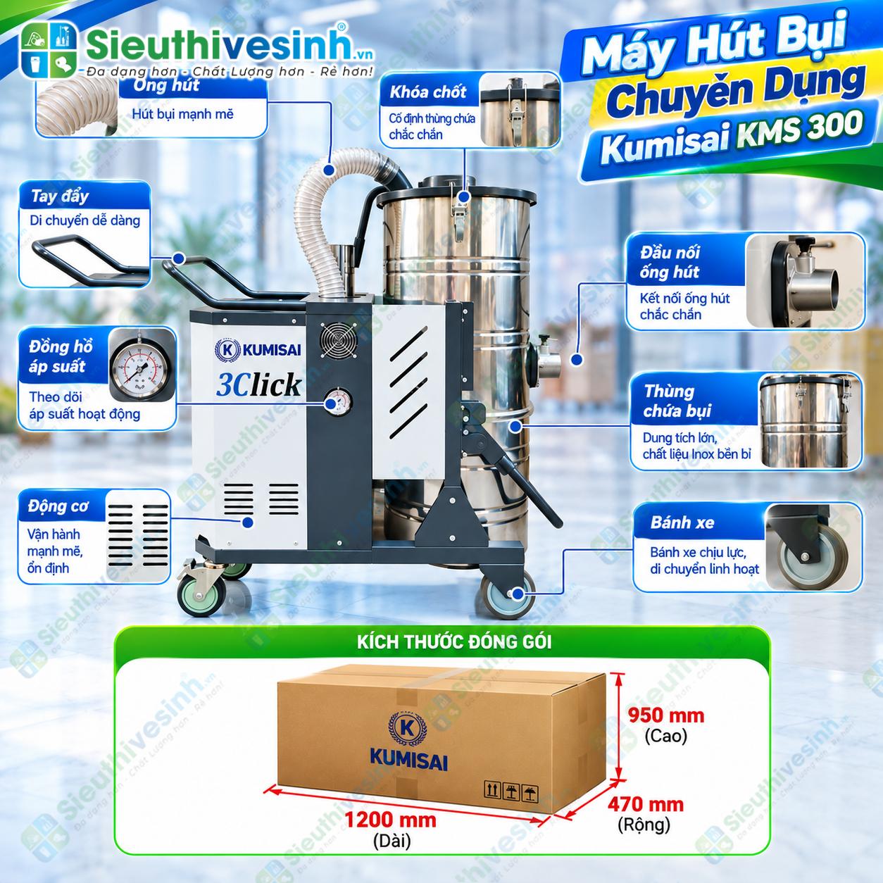 Phụ kiện máy hút bụi chuyên dụng Kumisai KMS 300
