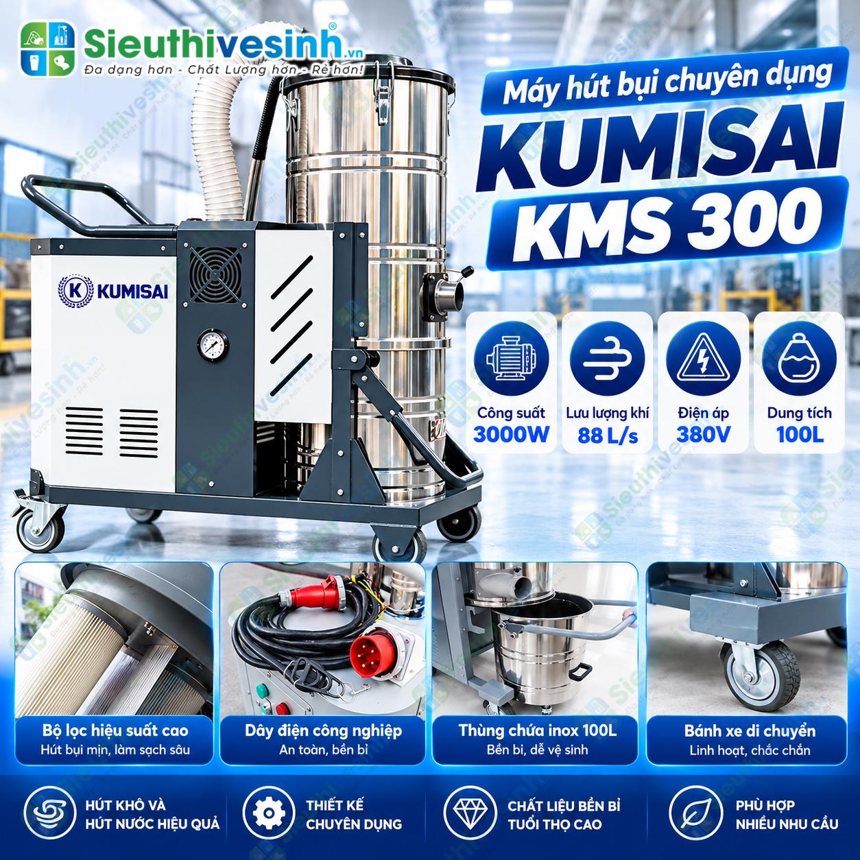 Bộ phụ kiện máy hút bụi Kumisai KMS100