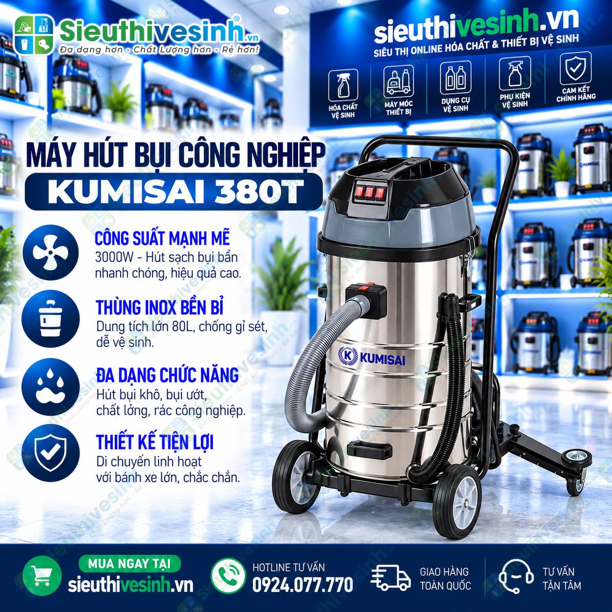 máy hút bụi công nghiệp Kumisai 380T