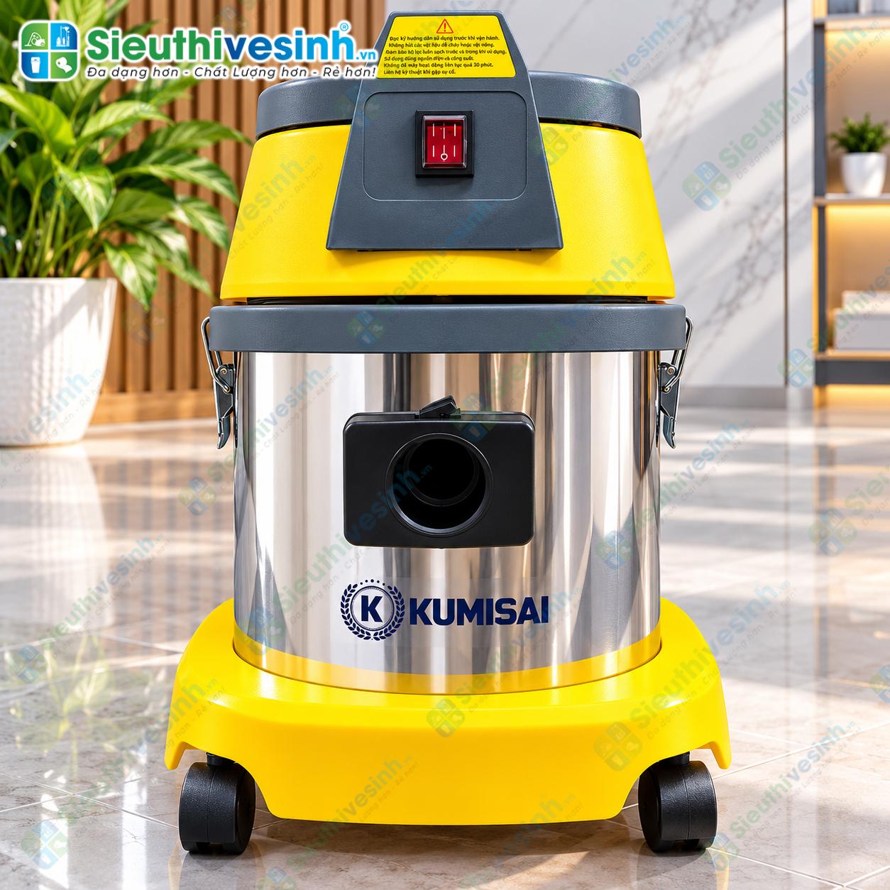 Máy hút bụi Kumisai KMS15 thùng inox 15 lít