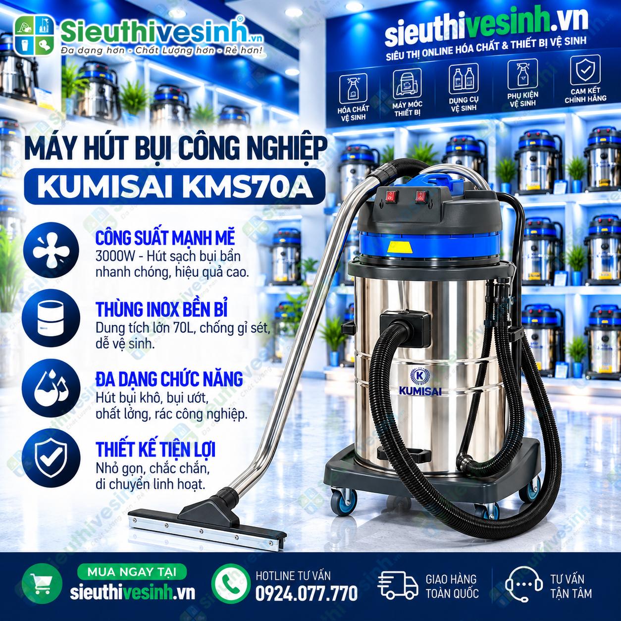 máy hút bụi công nghiệp Kumisai KMS 70A